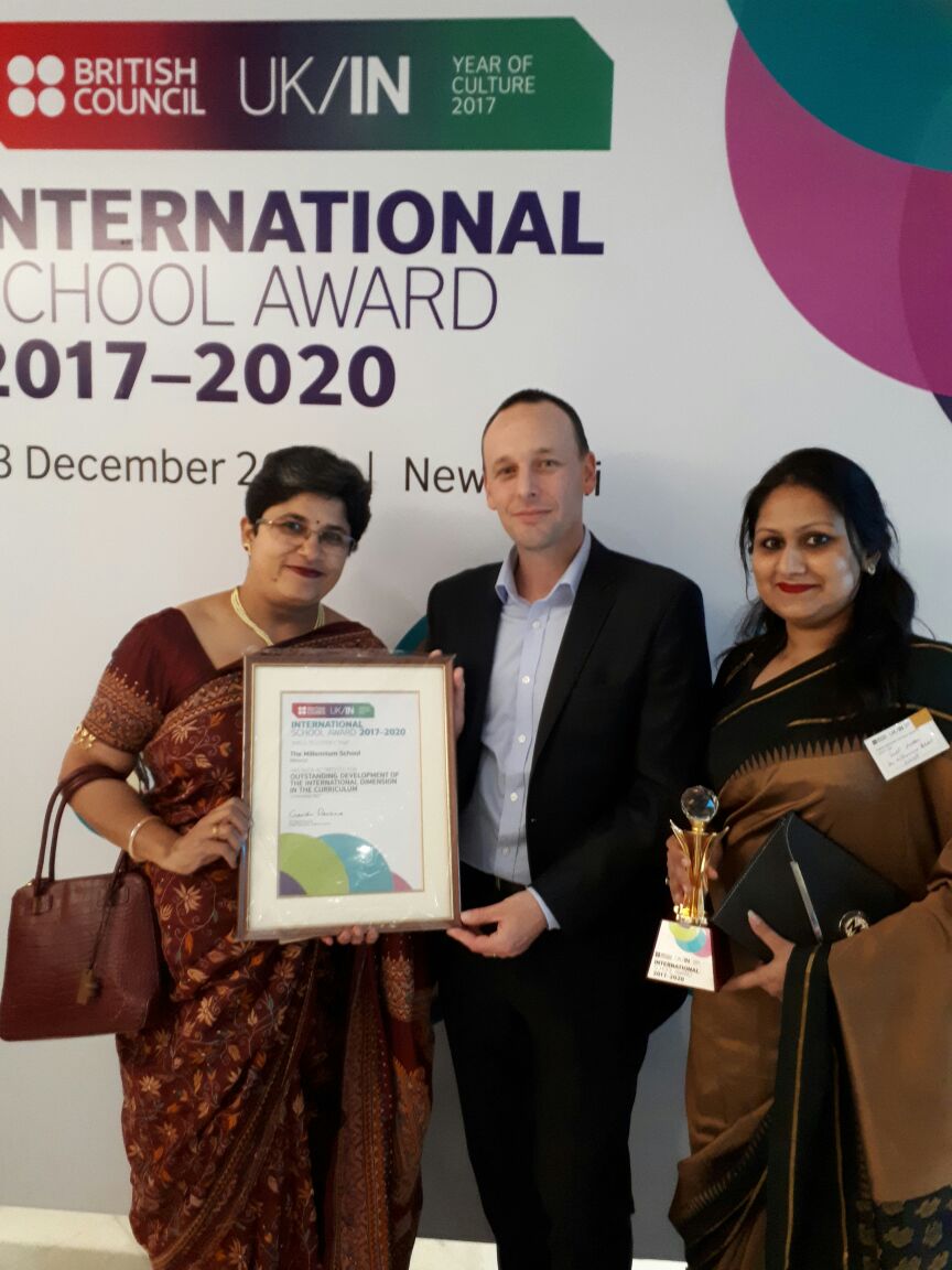 The British Council accredited The Millennium School,Meerut with International School Award (2017-2020) to recognize & celebrate the exemplary practices in School for nurturing Global Citizenship & enriching teaching & learning.